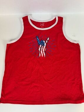 Men's Sleeveless Americana Tank red - large